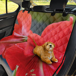 Blooming Amaryllis Print Pet Car Back Seat Cover