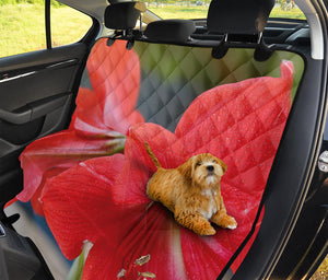 Blooming Amaryllis Print Pet Car Back Seat Cover