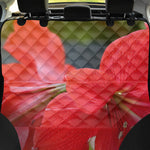 Blooming Amaryllis Print Pet Car Back Seat Cover