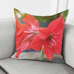 Blooming Amaryllis Print Pillow Cover
