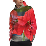 Blooming Amaryllis Print Pullover Hoodie