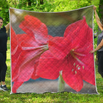 Blooming Amaryllis Print Quilt