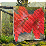 Blooming Amaryllis Print Quilt