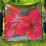 Blooming Amaryllis Print Quilt
