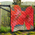 Blooming Amaryllis Print Quilt