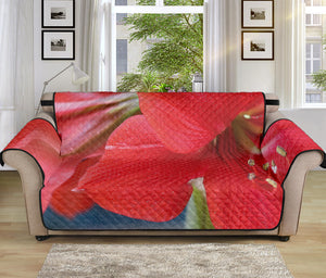 Blooming Amaryllis Print Sofa Protector