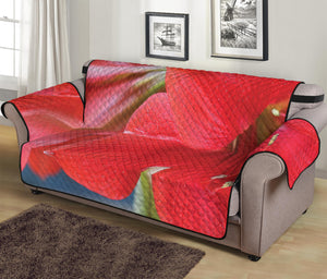 Blooming Amaryllis Print Sofa Protector