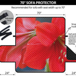 Blooming Amaryllis Print Sofa Protector