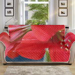 Blooming Amaryllis Print Sofa Protector