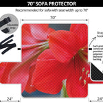 Blooming Amaryllis Print Sofa Protector