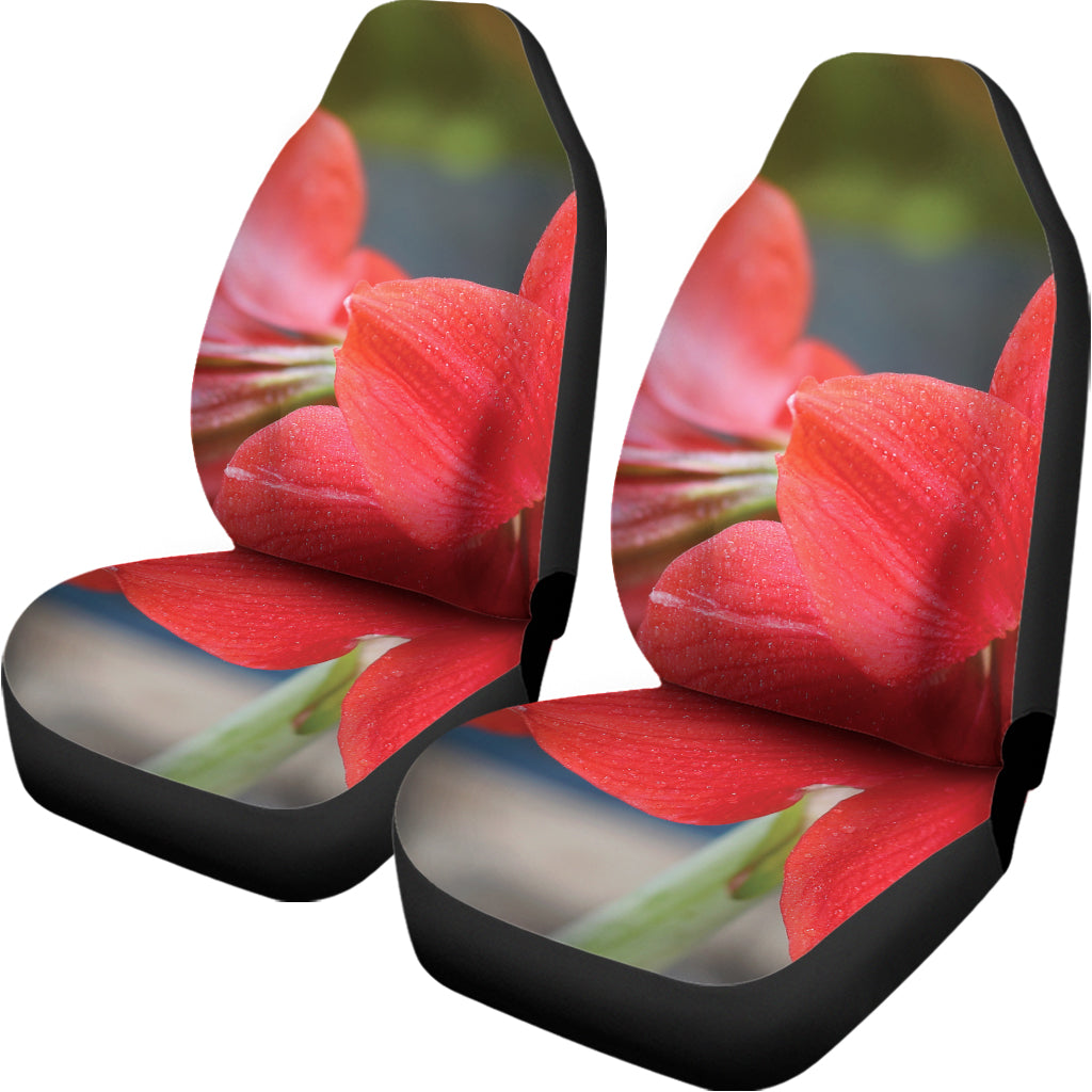 Blooming Amaryllis Print Universal Fit Car Seat Covers