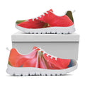 Blooming Amaryllis Print White Running Shoes