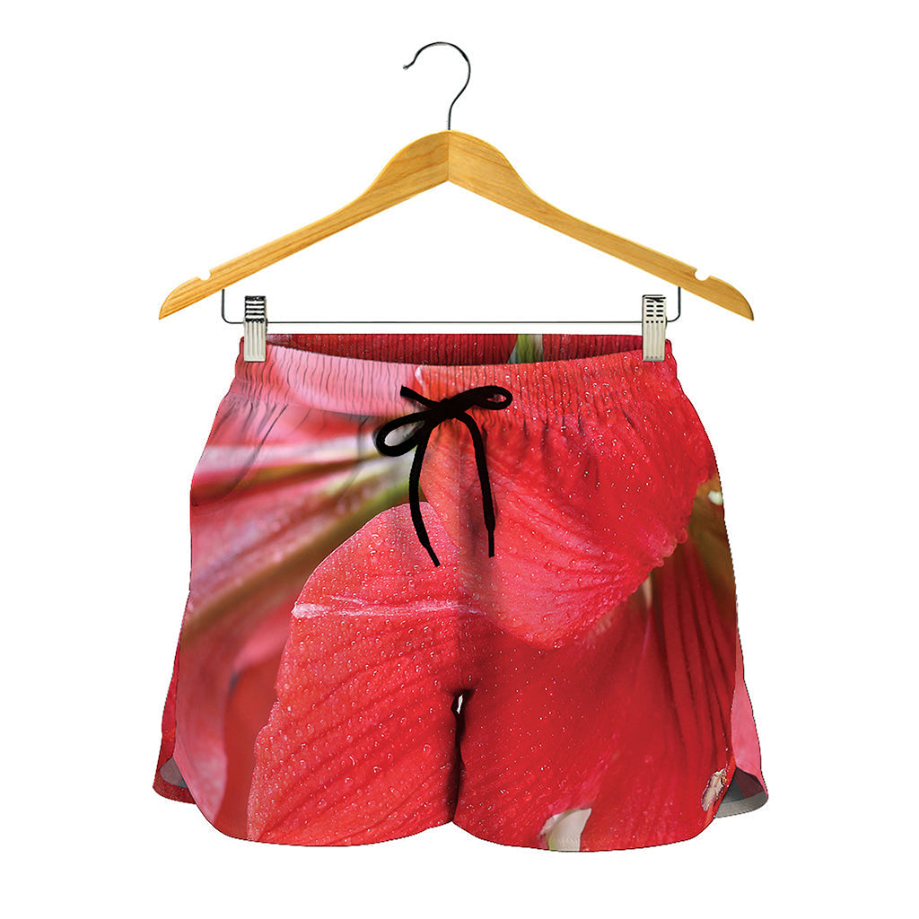 Blooming Amaryllis Print Women's Shorts