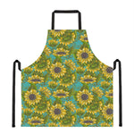 Blooming Sunflower Pattern Print Apron