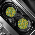 Blooming Sunflower Pattern Print Car Coasters
