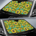 Blooming Sunflower Pattern Print Car Sun Shade GearFrost