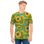 Blooming Sunflower Pattern Print Men's T-Shirt