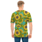 Blooming Sunflower Pattern Print Men's T-Shirt