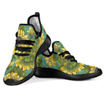 Blooming Sunflower Pattern Print Mesh Knit Shoes GearFrost