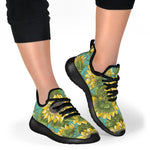 Blooming Sunflower Pattern Print Mesh Knit Shoes GearFrost