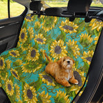 Blooming Sunflower Pattern Print Pet Car Back Seat Cover
