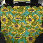 Blooming Sunflower Pattern Print Pet Car Back Seat Cover