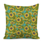 Blooming Sunflower Pattern Print Pillow Cover