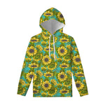 Blooming Sunflower Pattern Print Pullover Hoodie