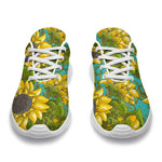 Blooming Sunflower Pattern Print Sport Shoes GearFrost