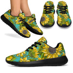 Blooming Sunflower Pattern Print Sport Shoes GearFrost