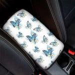 Blossom Blue Butterfly Pattern Print Car Center Console Cover