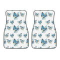 Blossom Blue Butterfly Pattern Print Front Car Floor Mats
