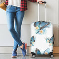 Blossom Blue Butterfly Pattern Print Luggage Cover