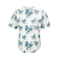 Blossom Blue Butterfly Pattern Print Men's Baseball Jersey