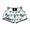 Blossom Blue Butterfly Pattern Print Muay Thai Boxing Shorts