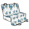 Blossom Blue Butterfly Pattern Print Pet Car Back Seat Cover