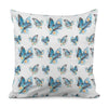 Blossom Blue Butterfly Pattern Print Pillow Cover