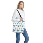 Blossom Blue Butterfly Pattern Print Tote Bag