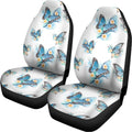 Blossom Blue Butterfly Pattern Print Universal Fit Car Seat Covers