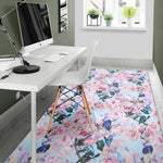 Blossom Floral Flower Pattern Print Area Rug GearFrost
