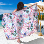 Blossom Floral Flower Pattern Print Beach Sarong Wrap