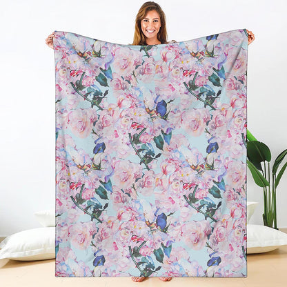 Blossom Floral Flower Pattern Print Blanket