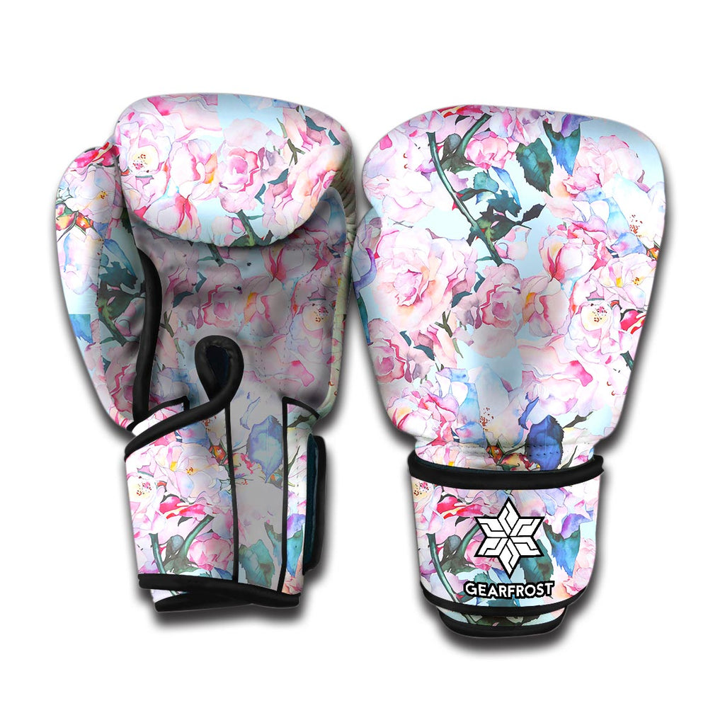 Blossom Floral Flower Pattern Print Boxing Gloves