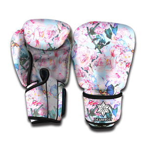 Blossom Floral Flower Pattern Print Boxing Gloves