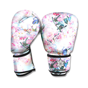 Blossom Floral Flower Pattern Print Boxing Gloves