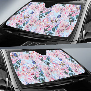 Blossom Floral Flower Pattern Print Car Sun Shade GearFrost