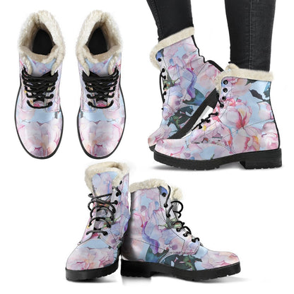 Blossom Floral Flower Pattern Print Comfy Boots GearFrost