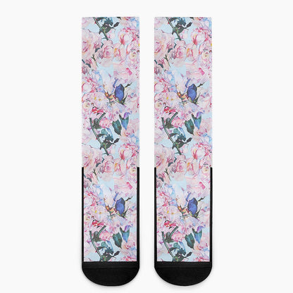 Blossom Floral Flower Pattern Print Crew Socks