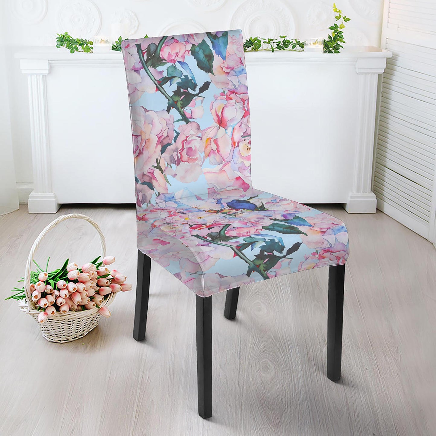 Blossom Floral Flower Pattern Print Dining Chair Slipcover
