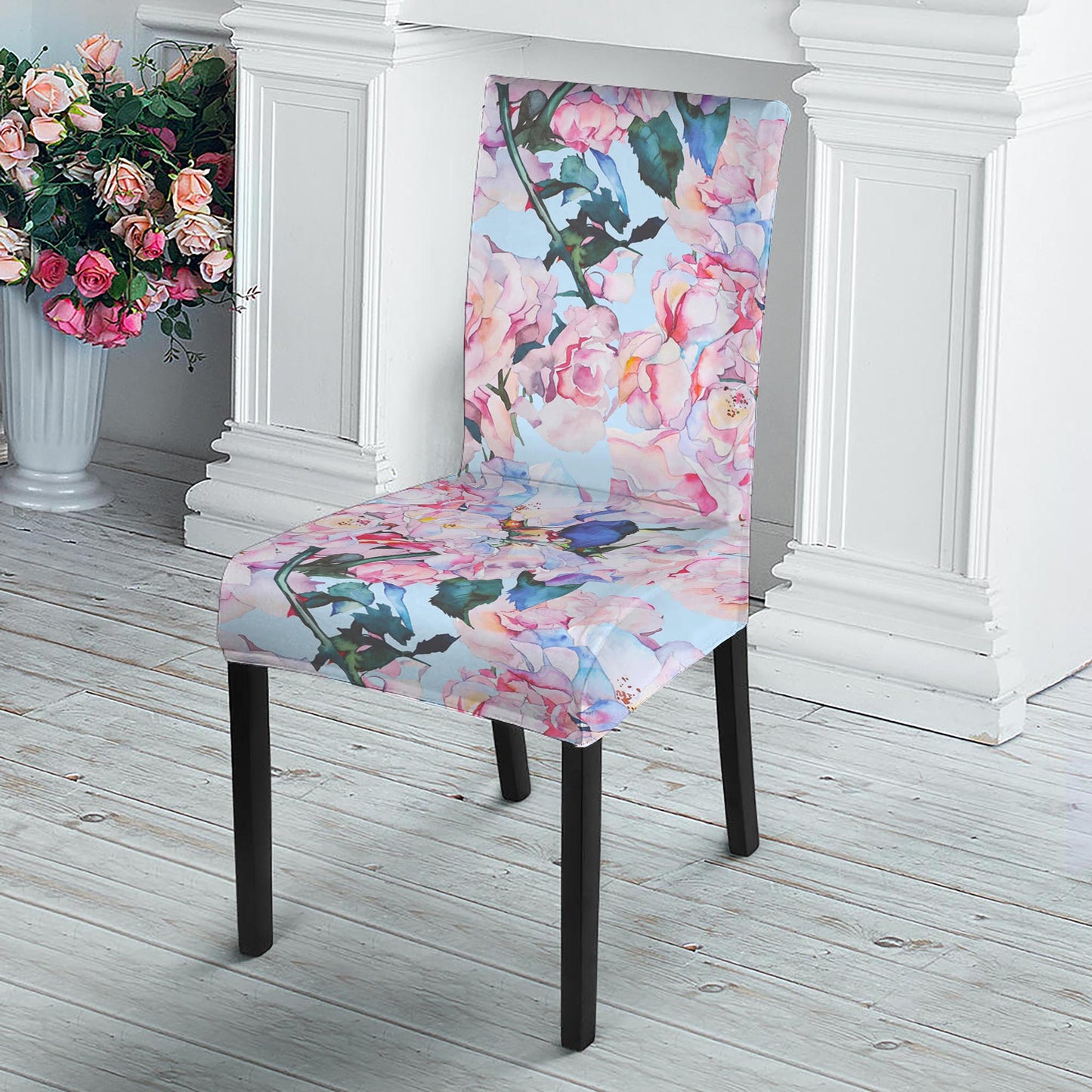 Blossom Floral Flower Pattern Print Dining Chair Slipcover